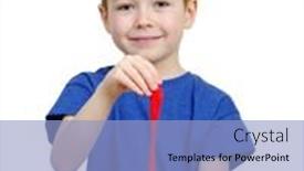  Presentation with play - Theme with litlle-boy-play-with-slime background and a light blue colored foreground