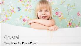  Presentation with sly - Slide deck with little-adorable-girl background and a white colored foreground