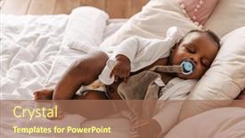  Presentation with african american baby - Presentation design consisting of little-african-american-baby-boy background and a coral colored foreground