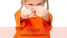  Presentation with angry child - Theme having little-angry-girl-child background and a red colored foreground