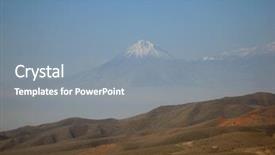  Presentation with armenia - PPT theme with little ararat mountain view from armenia background and a gray colored foreground