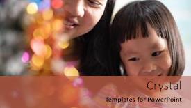  Presentation with family tree - Audience pleasing PPT theme consisting of little-asian-girl-with-mom backdrop and a red colored foreground