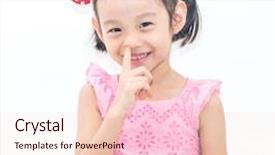  Presentation with asia - Cool new PPT theme with little asian kid girl backdrop and a lemonade colored foreground