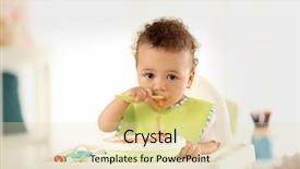  Presentation with fruit - Colorful slide deck enhanced with little baby eating fruit puree backdrop and a lemonade colored foreground