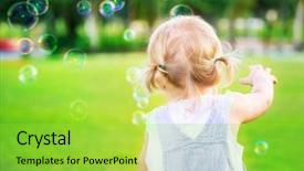  Presentation with baby girl welcome - Presentation enhanced with little baby girl try background and a yellow colored foreground