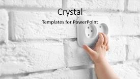 Presentation with baby - Theme featuring little baby playing with socket background and a white colored foreground