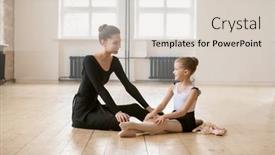  Presentation with ballerina - Presentation design enhanced with little-ballerina-sitting background and a lemonade colored foreground