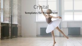  Presentation with ballet - Presentation theme having little-ballet-dancer-in-beautiful background and a soft green colored foreground