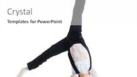  Presentation with ballet - Amazing theme having little-ballet-dancer-make-cartwheel backdrop and a white colored foreground