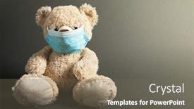  Presentation with black bear - Presentation design featuring little-bear-sits background and a violet colored foreground