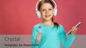  Presentation with turquoise music - Amazing presentation design having little-beautiful-baby-girl-pink backdrop and a seafoam green colored foreground