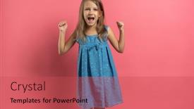  Presentation with joy - Presentation theme consisting of little-beautiful-child-girl background and a red colored foreground