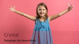  Presentation with spread - Presentation consisting of little-beautiful-child-girl background and a red colored foreground