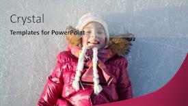  Presentation with rink - Amazing PPT layouts having little beautiful girl is laying on the back at rink backdrop and a light gray colored foreground