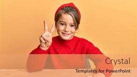  Presentation with clothes - Colorful slide deck enhanced with little-beautiful-girl-wearing-casual backdrop and a coral colored foreground