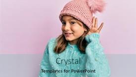  Presentation with wool - PPT theme enhanced with little-beautiful-girl-wearing-wool background and a seafoam green colored foreground