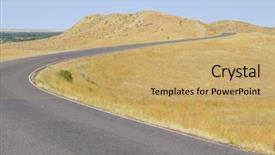  Presentation with battlefield - Cool new PPT theme with lakota - little bighorn battlefield national monument backdrop and a yellow colored foreground