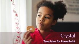  Presentation with black girl - Beautiful slide set featuring little-black-girl-eating backdrop and a tawny brown colored foreground