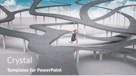  Presentation with abstract - PPT layouts enhanced with little-blond-girl-runs background and a gray colored foreground