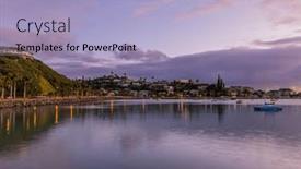  Presentation with new caledonia - Theme with little-boats-in-the-magenta background and a light blue colored foreground