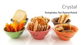  Presentation with snacks - Presentation theme with little-bowls-with-different-salted background and a white colored foreground