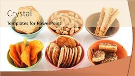  Presentation with snacks - Presentation theme consisting of little-bowls-with-different-salted background and a lemonade colored foreground