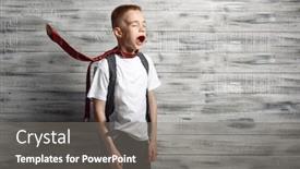  Presentation with airflow - Presentation theme enhanced with little-boy-against-airflow-wooden background and a gray colored foreground