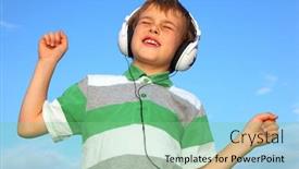  Presentation with blue music - Cool new presentation with little-boy-against-the-blue backdrop and a seafoam green colored foreground