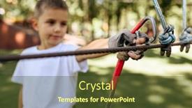  Presentation with rope - Amazing slide set having little-boy-climbs-in-rope backdrop and a tawny brown colored foreground