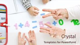  Presentation with counting - Beautiful presentation featuring little boy counting numbers backdrop and a lemonade colored foreground