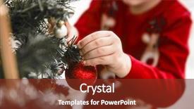  Presentation with christmas tree - PPT layouts having little boy decorating the christmas background and a  colored foreground