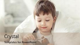  Presentation with drop - Colorful presentation theme enhanced with little boy drinking cough syrup backdrop and a  colored foreground