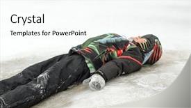  Presentation with christening for boy - Cool new theme with little boy enjoying sleigh ride backdrop and a cool aqua colored foreground