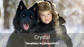  Presentation with winter - Cool new PPT theme with little-boy-enjoying-winter backdrop and a dark gray colored foreground