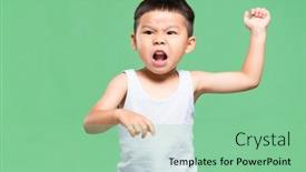  Presentation with angry - Theme with little-boy-feeling-angry-over background and a seafoam green colored foreground