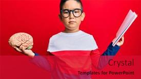 Presentation with hispanic - Slide deck enhanced with little-boy-hispanic-kid-holding background and a red colored foreground