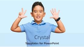  Presentation with toothpaste little kid boy brushing - Cool new slides with little-boy-hispanic-kid-wearing backdrop and a light blue colored foreground