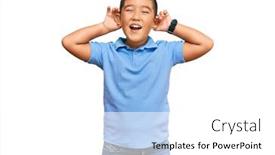  Presentation with deaf - Amazing theme having little-boy-hispanic-kid-wearing backdrop and a white colored foreground