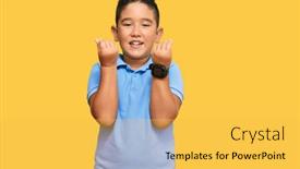  Presentation with salary - PPT layouts consisting of little-boy-hispanic-kid-wearing background and a yellow colored foreground
