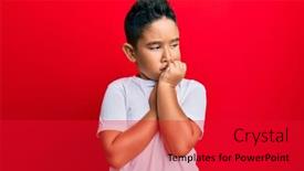  Presentation with tshirt - Amazing slide set having little-boy-hispanic-kid-wearing backdrop and a red colored foreground
