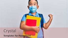  Presentation with medical - Amazing slide set having little-boy-hispanic-kid-wearing backdrop and a coral colored foreground