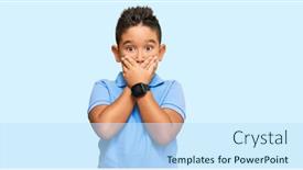  Presentation with secret - Cool new slide deck with little-boy-hispanic-kid-wearing backdrop and a  colored foreground