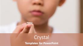  Presentation with contact lens - Presentation having little boy hold a contact lens background and a coral colored foreground