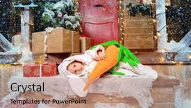  Presentation with miracle - Amazing presentation design having little boy in a rabbit backdrop and a coral colored foreground