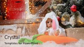  Presentation with miracle - Cool new presentation with little boy in a rabbit backdrop and a coral colored foreground