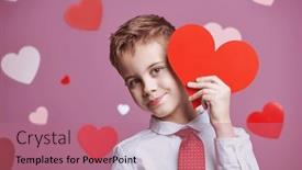  Presentation with mothers day - Theme with little-boy-in-a-white and a coral colored foreground