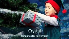  Presentation with christmas elf - Cool new PPT theme with little boy in christmas elf backdrop and a navy blue colored foreground