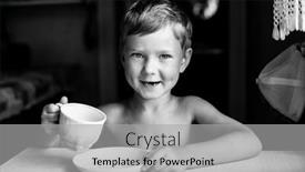  Presentation with black tea - Cool new theme with little-boy-is-drinking-tea backdrop and a light gray colored foreground