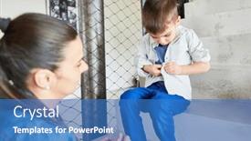  Presentation with support - Presentation having little-boy-is-sitting background and a  colored foreground