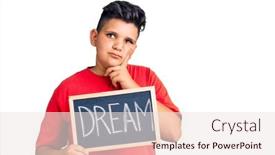  Presentation with question word - Amazing slides having little-boy-kid-holding-blackboard backdrop and a lemonade colored foreground